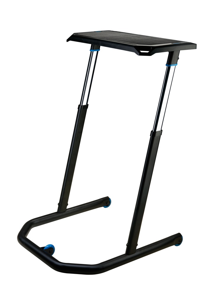 Alpcour Magnetic Bike Trainer Stand for Indoor Riding with Portable Multi-Tasking Bike Trainer Fitness Desk with Bike Trainer 4-Tier Riser Block for Front Wheel with Anti-Skid Design 