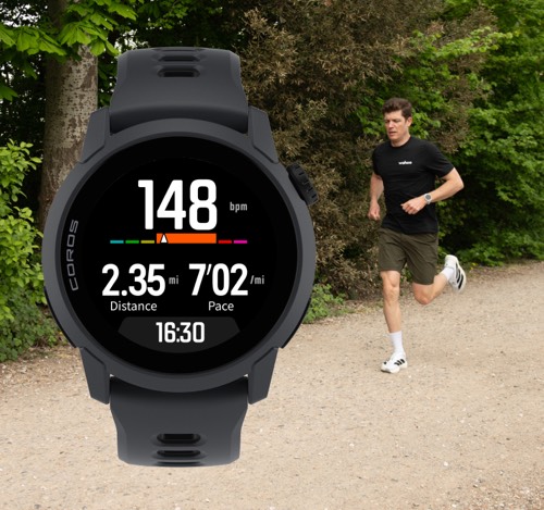 Running outside with coros watch