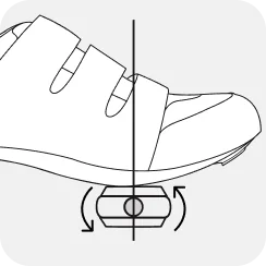 Cyclist clipping road shoe into the symmetrical, dual-sided Speedplay Comp pedal
